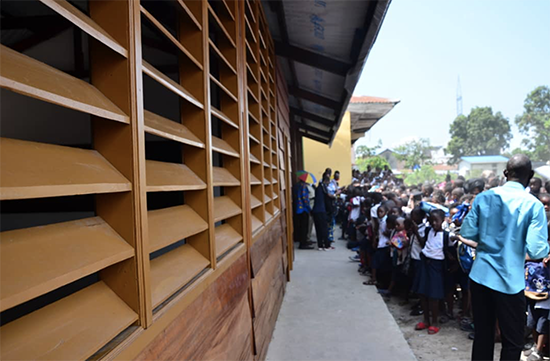 Salle de classe réhabilitée par l'Unicef au Camp Kokolo / ©Photo EPST