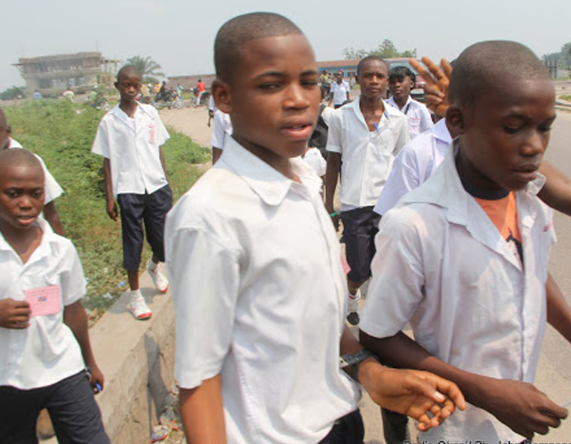 Les élèves dans les rues de Goma/ ©Photo droits tiers