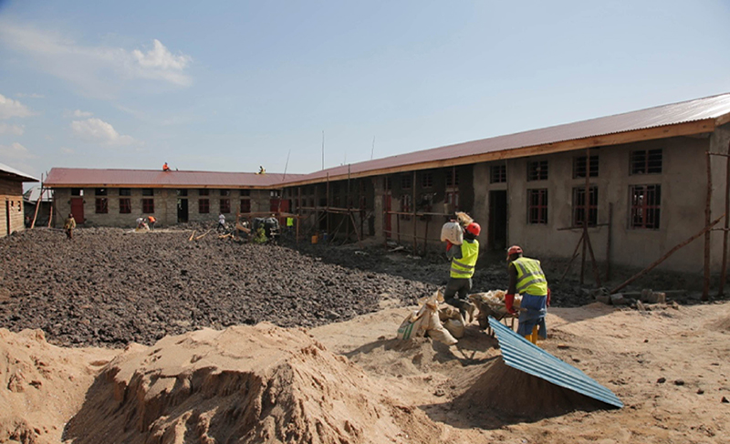 école Saint André à Goma en cours de réhabilitation/ © FSRDC